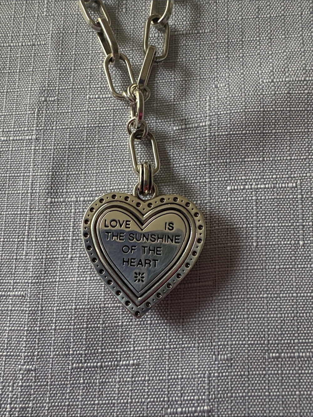 Brighton Mosaic Heart Two Tone Necklace - Picture 3 of 6